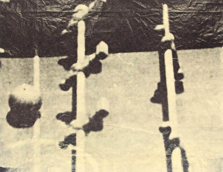 Auf diesem Bild ist das folgende Kunstwerk zu sehen: Sigmar Polke. „Fernsehbild (Kicker) I“. 1971.