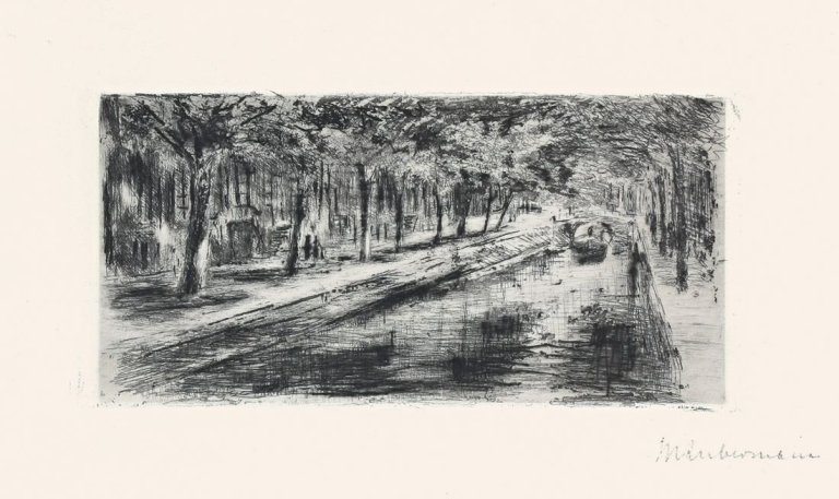 Auf diesem Bild ist das folgende Kunstwerk zu sehen: Max Liebermann. „Heerengracht in Amsterdam“. 1896.
