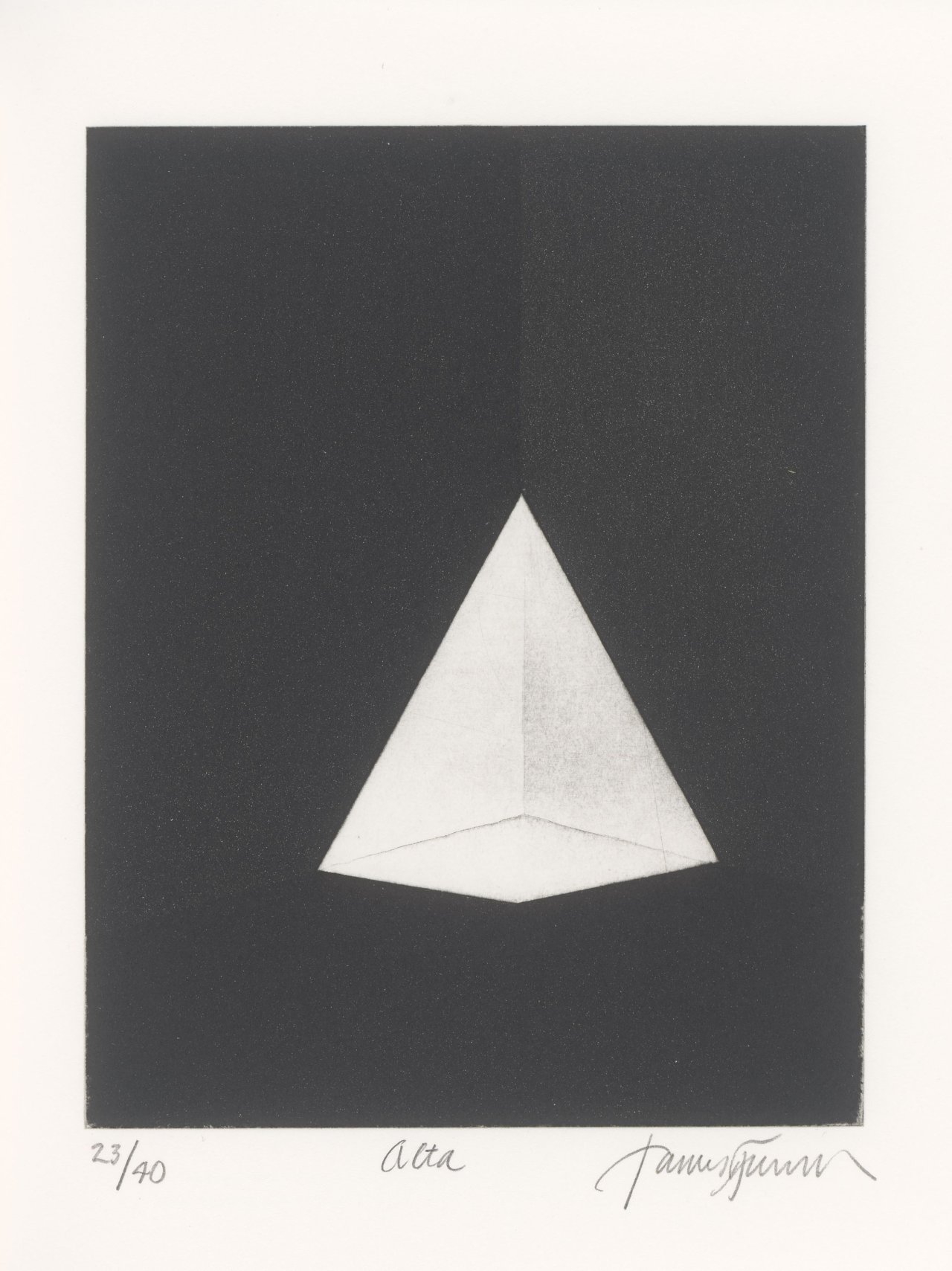 Auf diesem Bild ist das folgende Kunstwerk zu sehen: James Turrell. „Alta (für Parkett)“. 1990.