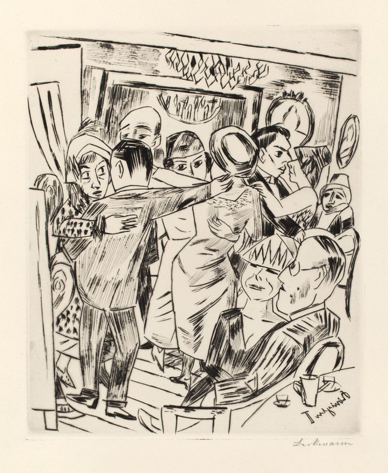 Auf diesem Bild ist das folgende Kunstwerk zu sehen: Max Beckmann. „Königinbar II“. 1923.