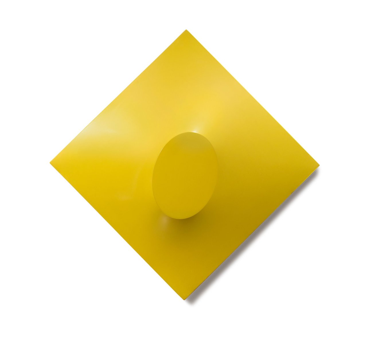 Auf diesem Bild ist das folgende Kunstwerk zu sehen: Turi Simeti. „Un ovale giallo“. 1968.
