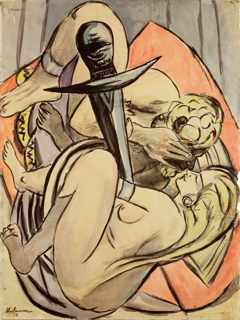 Auf diesem Bild ist das folgende Kunstwerk zu sehen: Max Beckmann. „Geschwister“. 1933 (1937?).