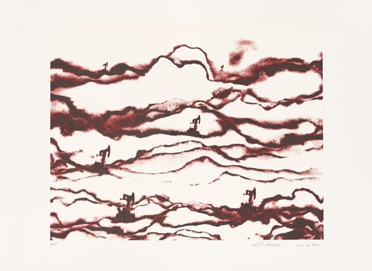 Auf diesem Bild ist das folgende Kunstwerk zu sehen: Michal Rovner. „Field of Fire“. 2005.