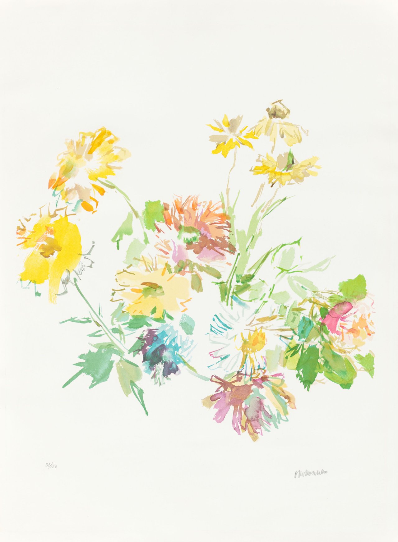 Auf diesem Bild ist das folgende Kunstwerk zu sehen: Oskar Kokoschka. „Herbstblumen“. 1968/75.