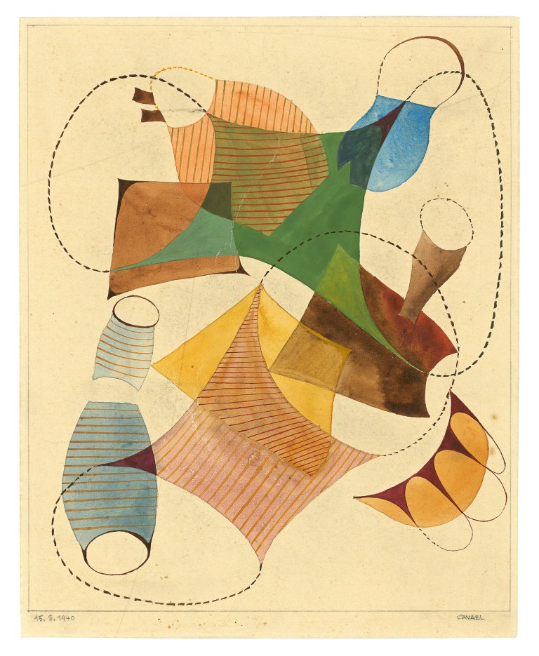 Auf diesem Bild ist das folgende Kunstwerk zu sehen: Rolf Cavael. Ohne Titel. 1940.