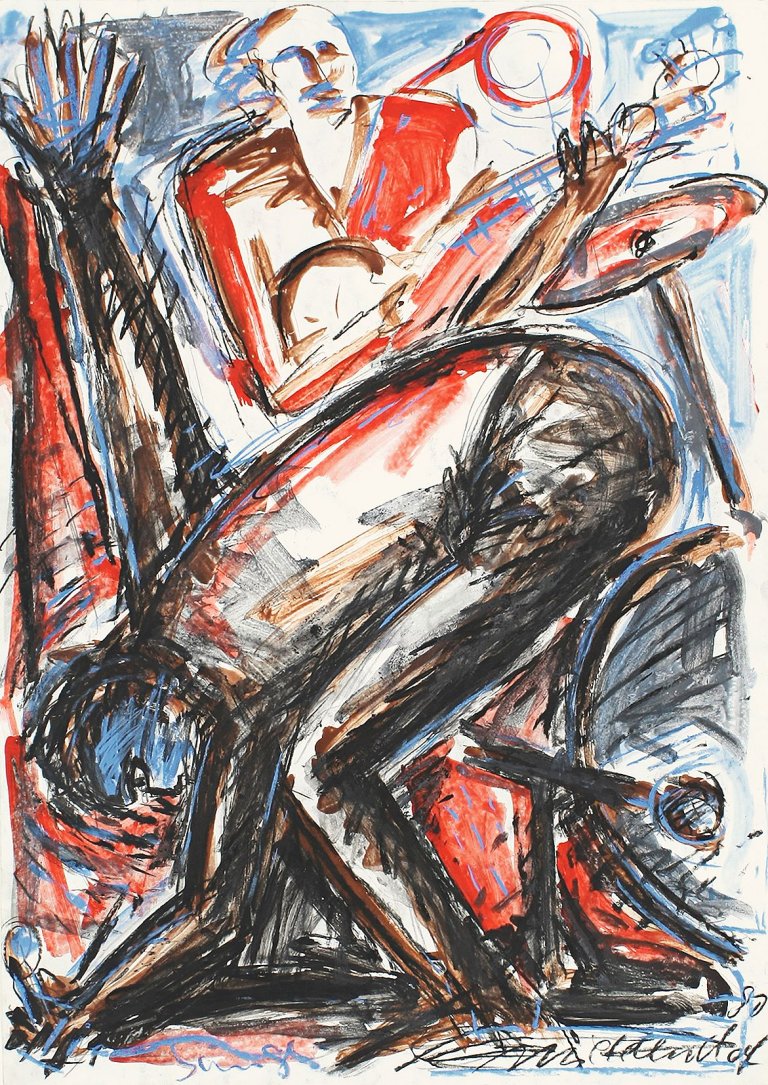 Auf diesem Bild ist das folgende Kunstwerk zu sehen: Helmut Middendorf. „Sänger“. 1980.