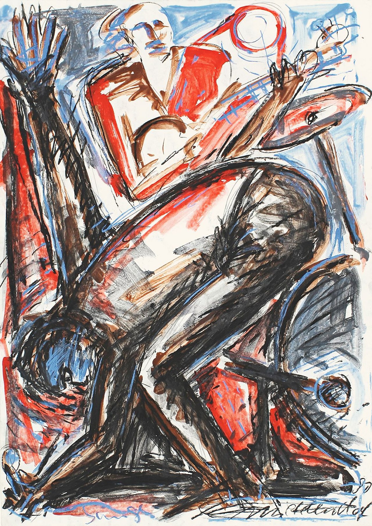 Auf diesem Bild ist das folgende Kunstwerk zu sehen: Helmut Middendorf. „Sänger“. 1980.