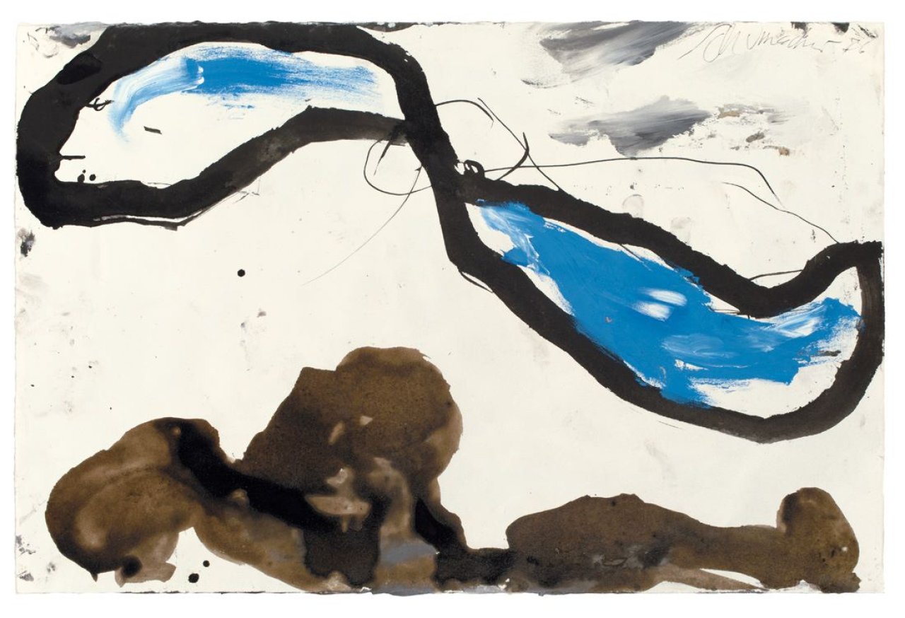 Auf diesem Bild ist das folgende Kunstwerk zu sehen: Emil Schumacher. Ohne Titel. 1976.