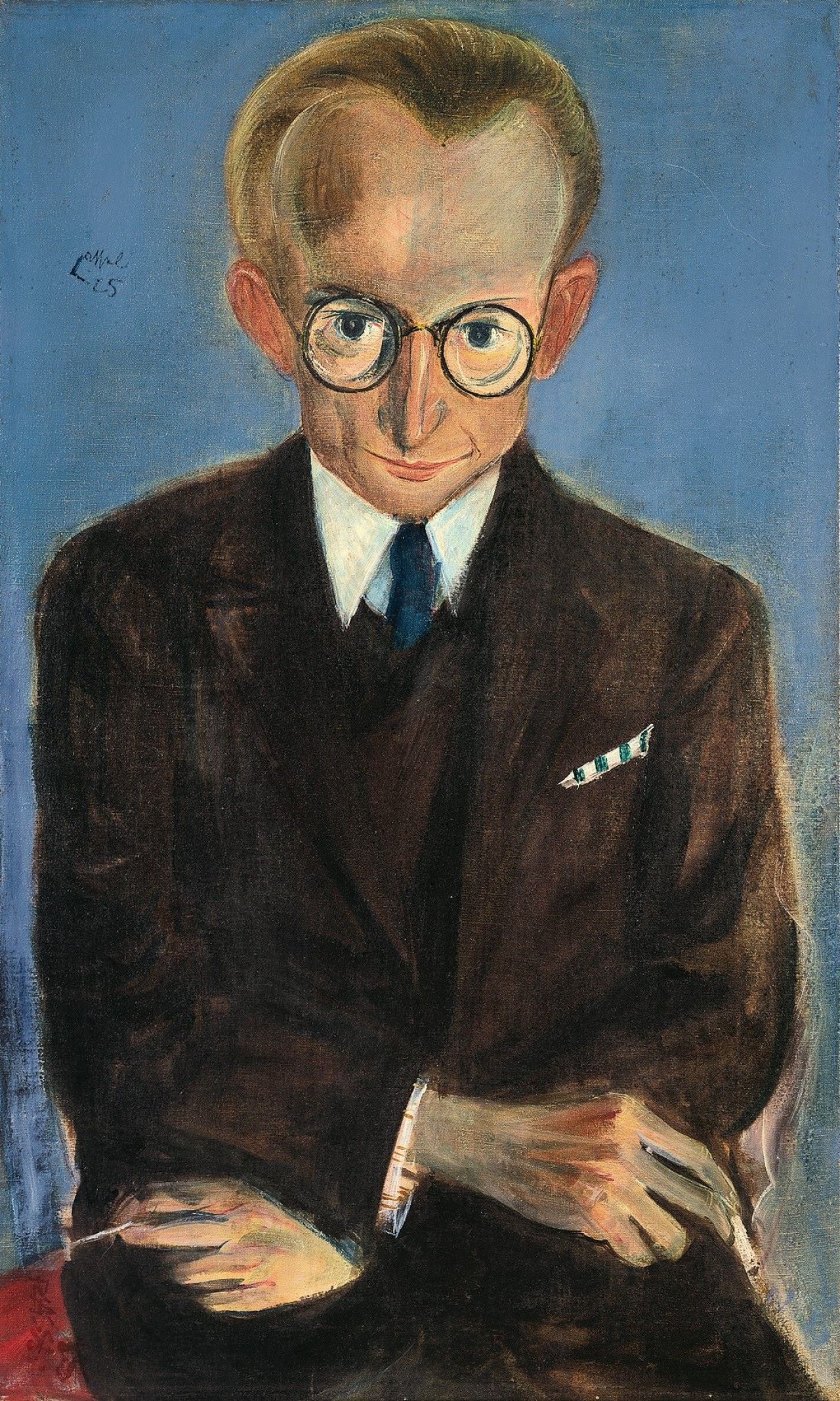 Auf diesem Bild ist das folgende Kunstwerk zu sehen: Pol (Paul) Cassel. Bildnis Paul Fechter. 1925.