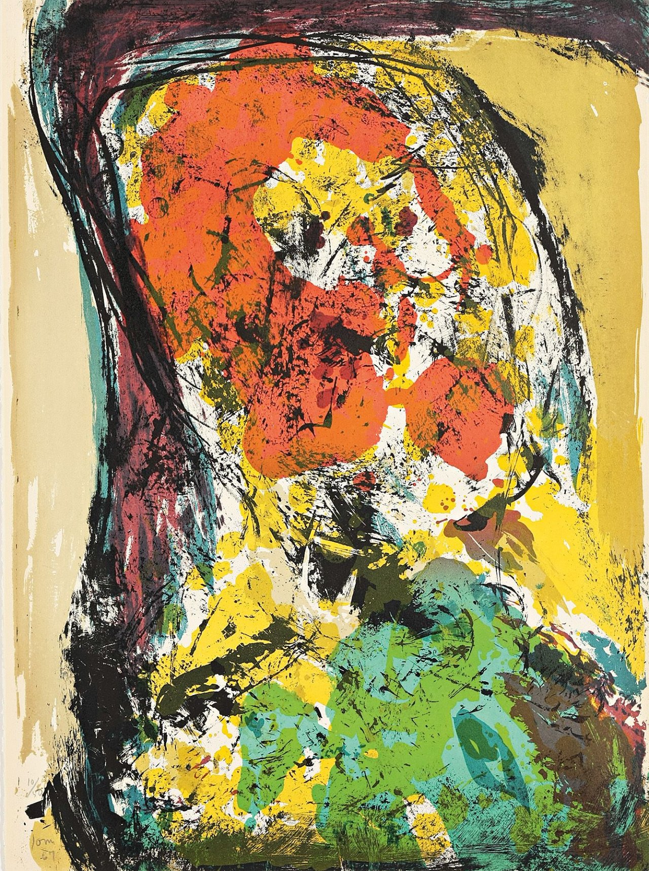 This picture shows the following artwork: Asger Jorn. „La Rougeur de Lille“. 1967.