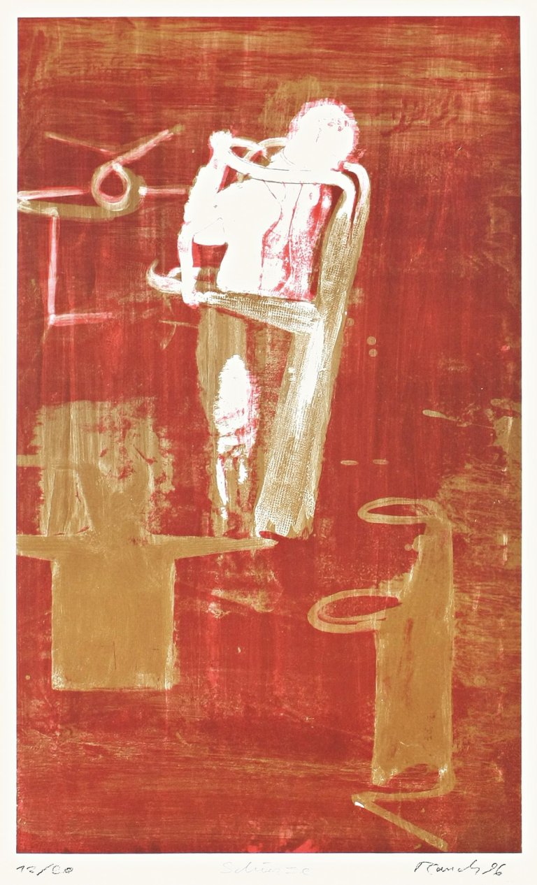 Auf diesem Bild ist das folgende Kunstwerk zu sehen: Neo Rauch. „Schürze“. 1996.