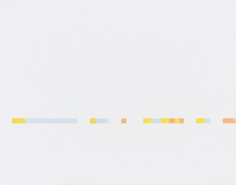 Auf diesem Bild ist das folgende Kunstwerk zu sehen: Antonio Calderara. „Misura di rosso, giallo azzurro“. 1966/67.