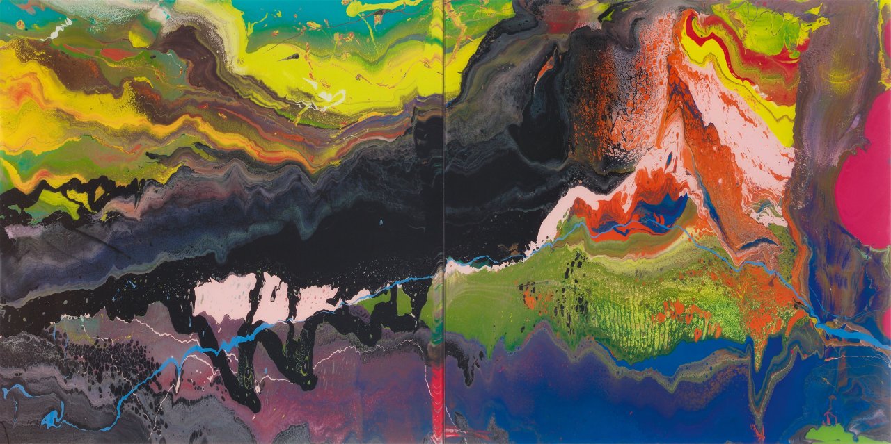 This picture shows the following artwork: Gerhard Richter. ”Flow (P16)”. 2016.