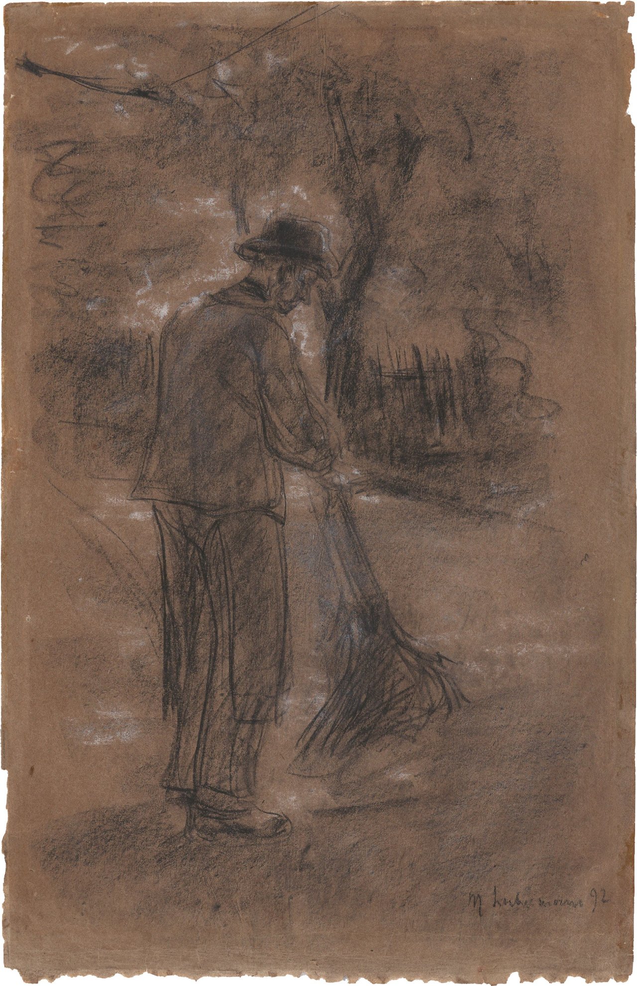 This picture shows the following artwork: Max Liebermann. ”Der Straßenkehrer”. 1892.