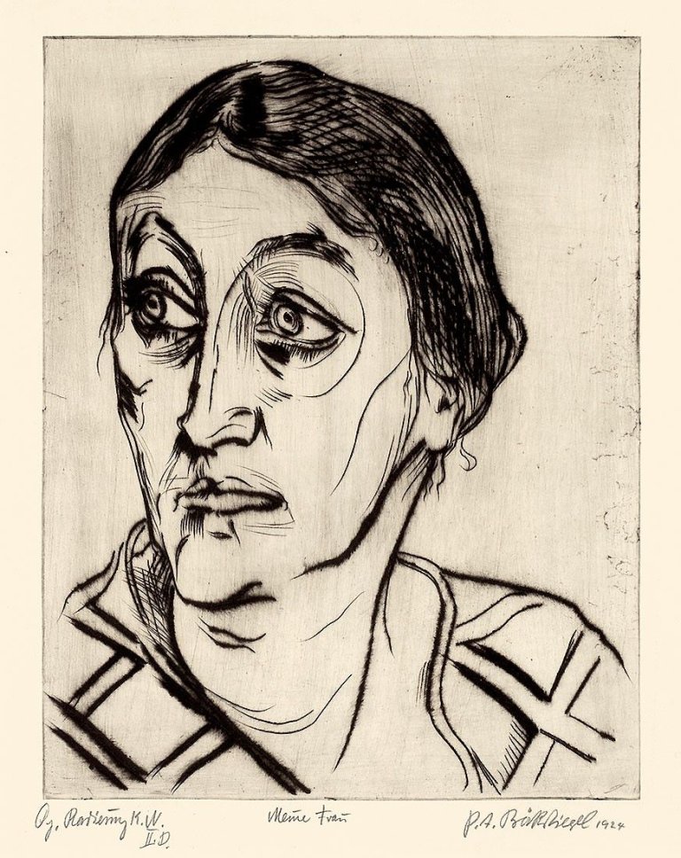 Auf diesem Bild ist das folgende Kunstwerk zu sehen: Peter August Böckstiegel. „Meine Hanna“. 1924.