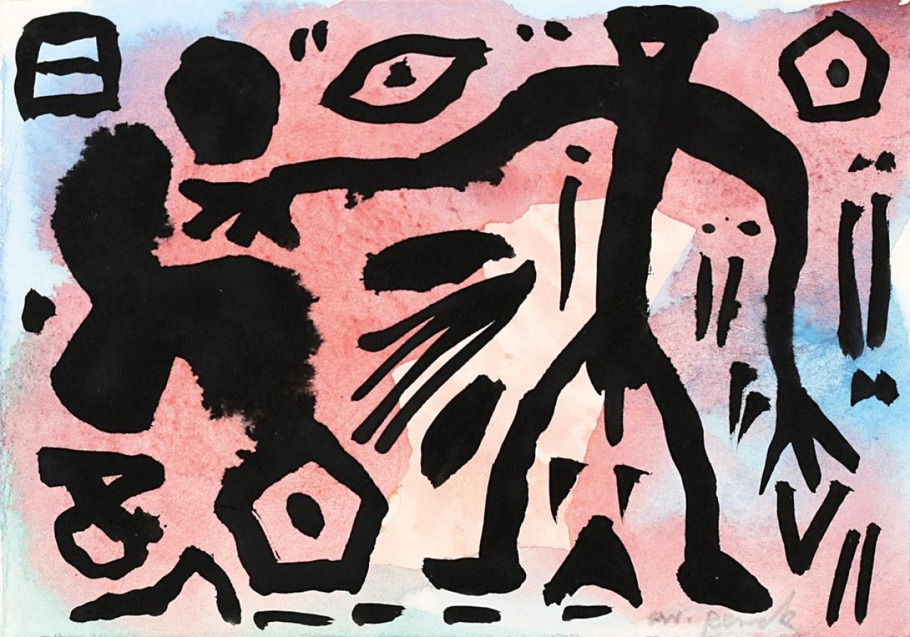 Auf diesem Bild ist das folgende Kunstwerk zu sehen: A.R. Penck. Ohne Titel.