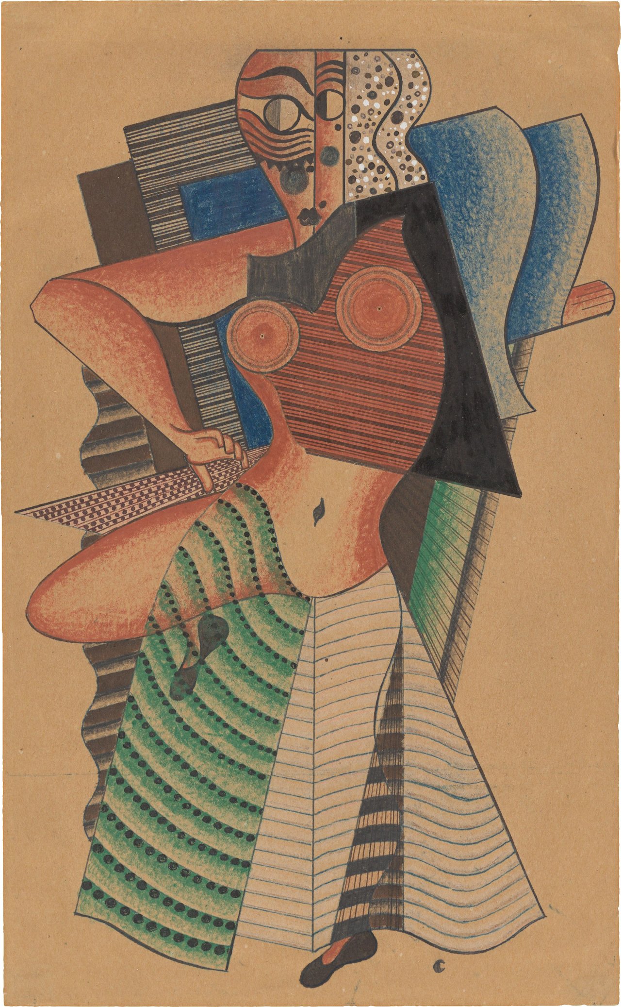 Auf diesem Bild ist das folgende Kunstwerk zu sehen: Sascha Wiederhold. Ohne Titel (Figurine). Um 1946.