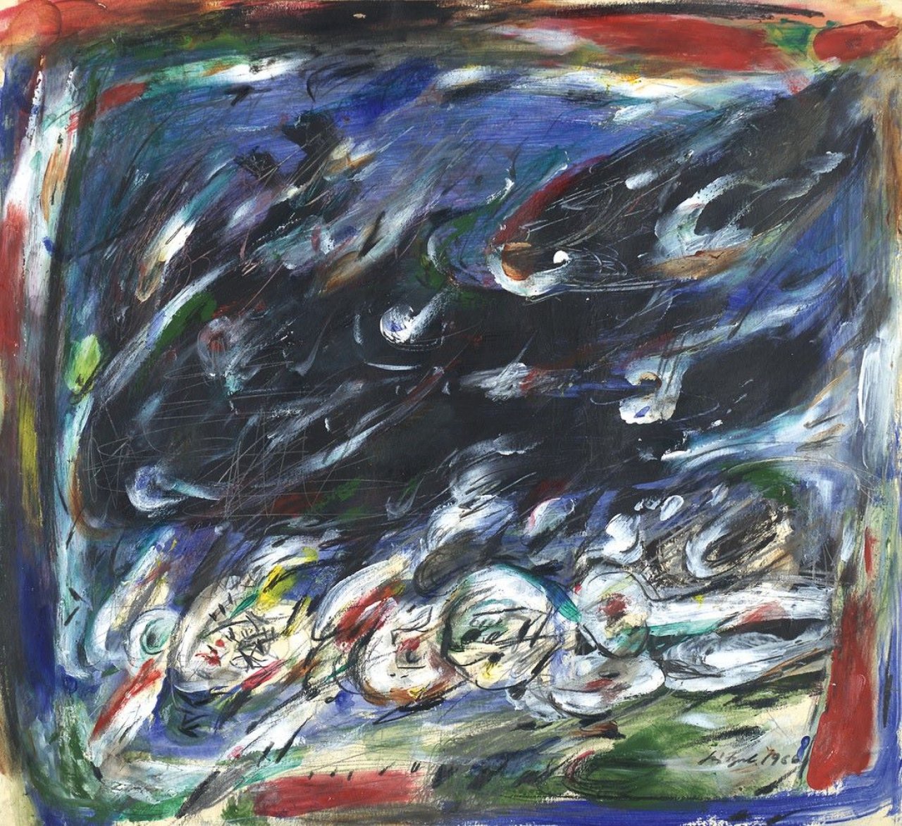 Auf diesem Bild ist das folgende Kunstwerk zu sehen: Herbert Kitzel. „Liegende Frau“. 1966.