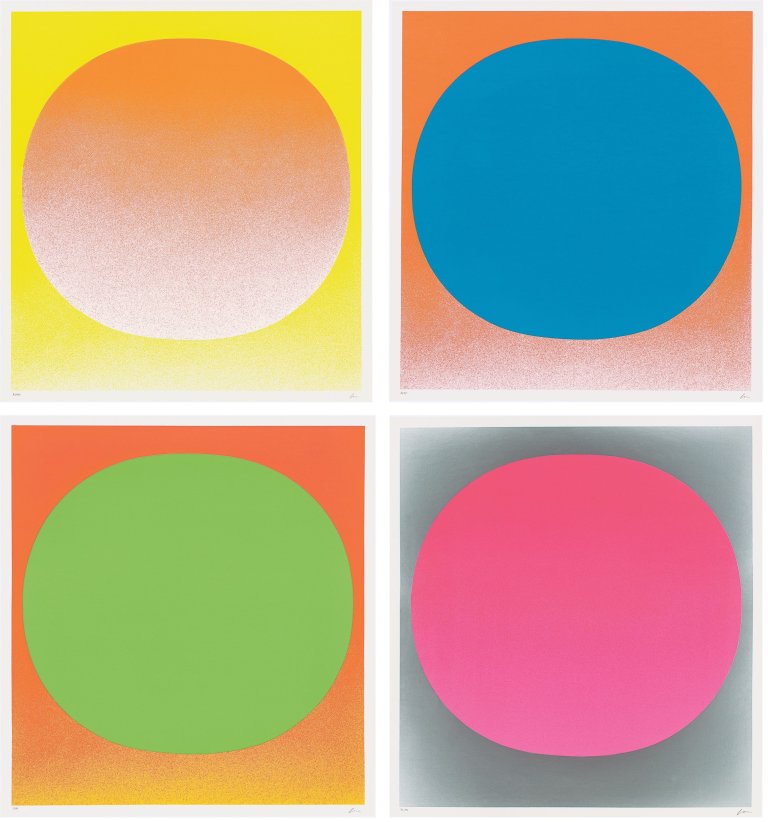 Auf diesem Bild ist das folgende Kunstwerk zu sehen: Rupprecht Geiger. Ohne Titel, aus „Colour in the round“. 1969.
