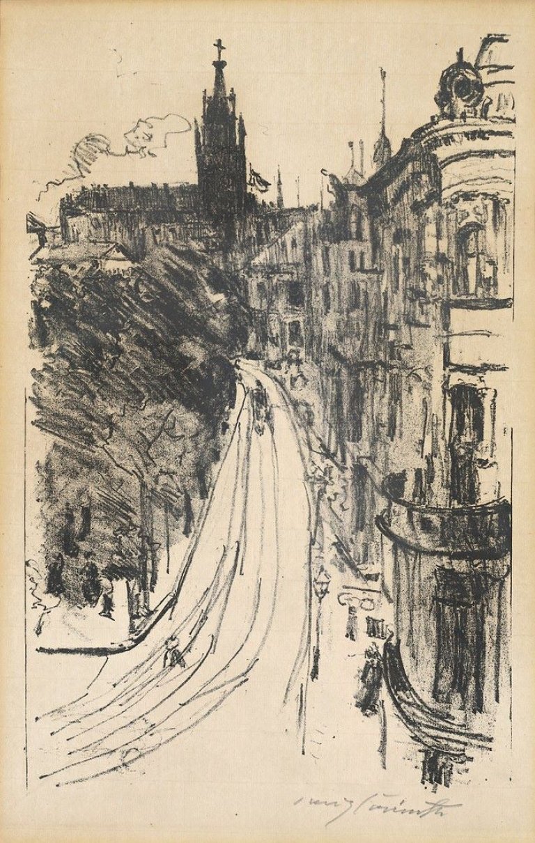 This picture shows the following artwork: Lovis Corinth. „Strasse in Königsberg“. 1918.