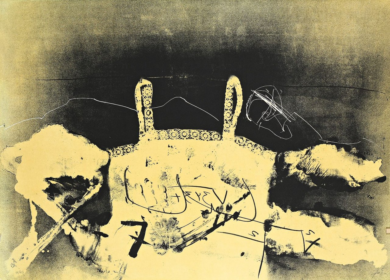 Auf diesem Bild ist das folgende Kunstwerk zu sehen: Antoni Tàpies. „Dentelle“. 1977.