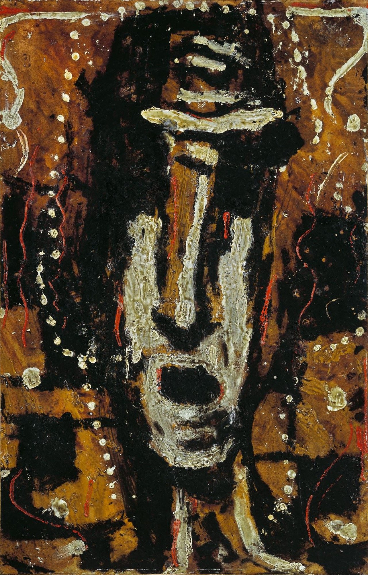 Auf diesem Bild ist das folgende Kunstwerk zu sehen: Louis Soutter. „Visage“. 1930er Jahre.