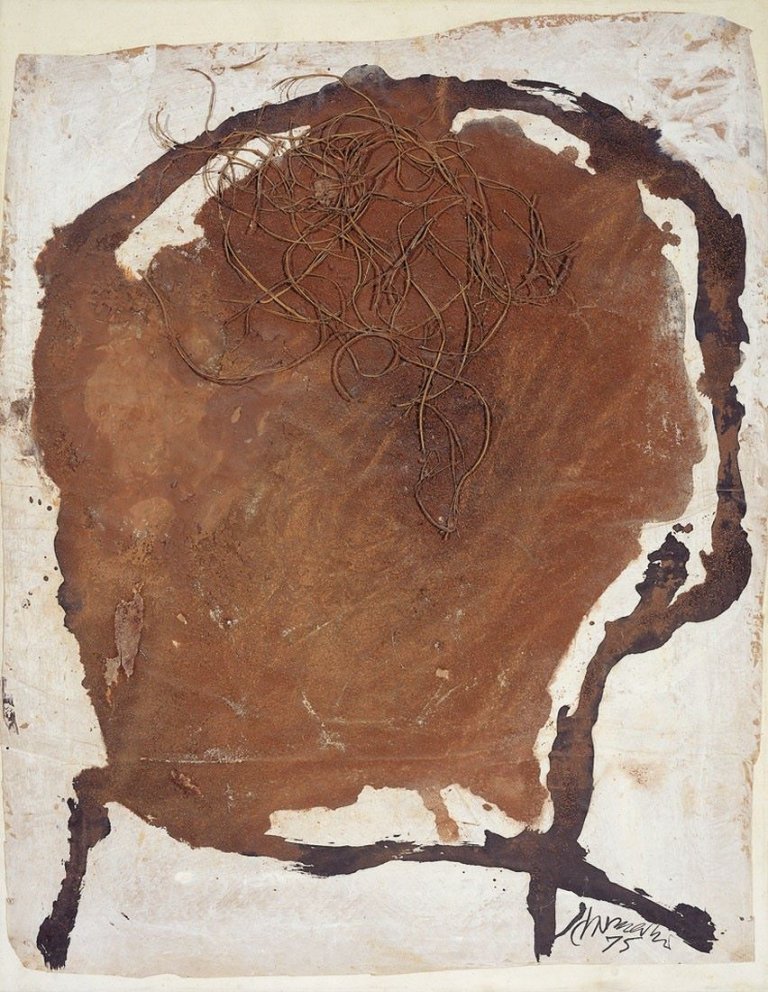 Auf diesem Bild ist das folgende Kunstwerk zu sehen: Emil Schumacher. Ohne Titel. 1975.
