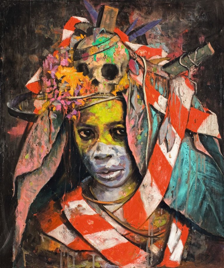 Auf diesem Bild ist das folgende Kunstwerk zu sehen: Jonas Burgert. „Kleiner Gegner“. 2009.