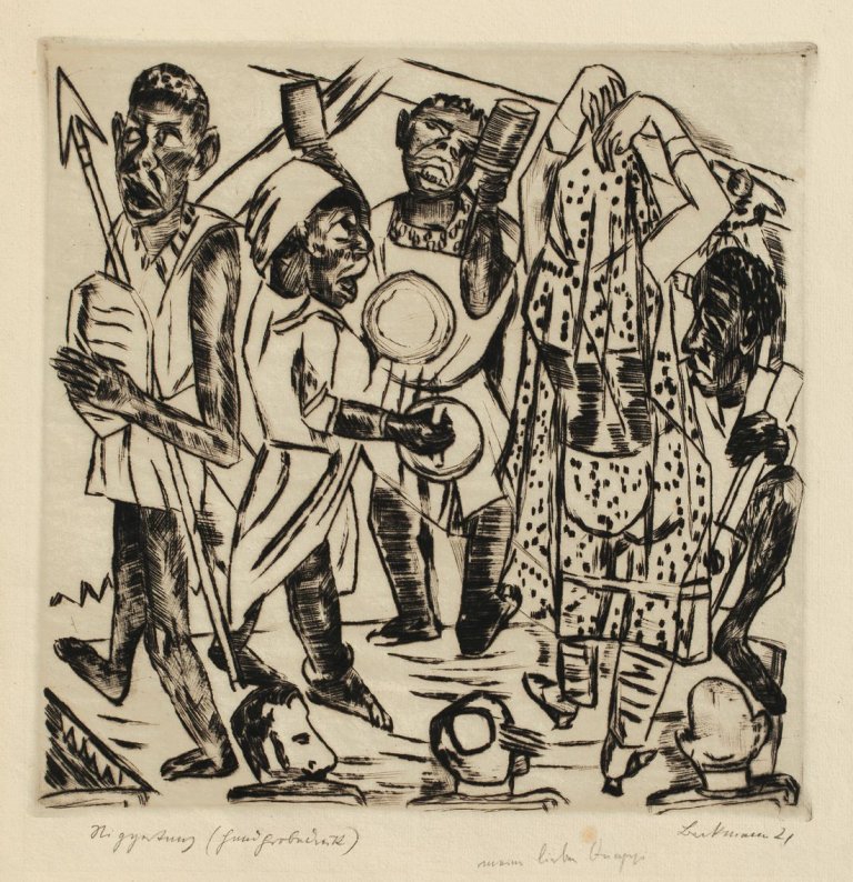 Auf diesem Bild ist das folgende Kunstwerk zu sehen: Max Beckmann. „Niggertanz“. 1921.