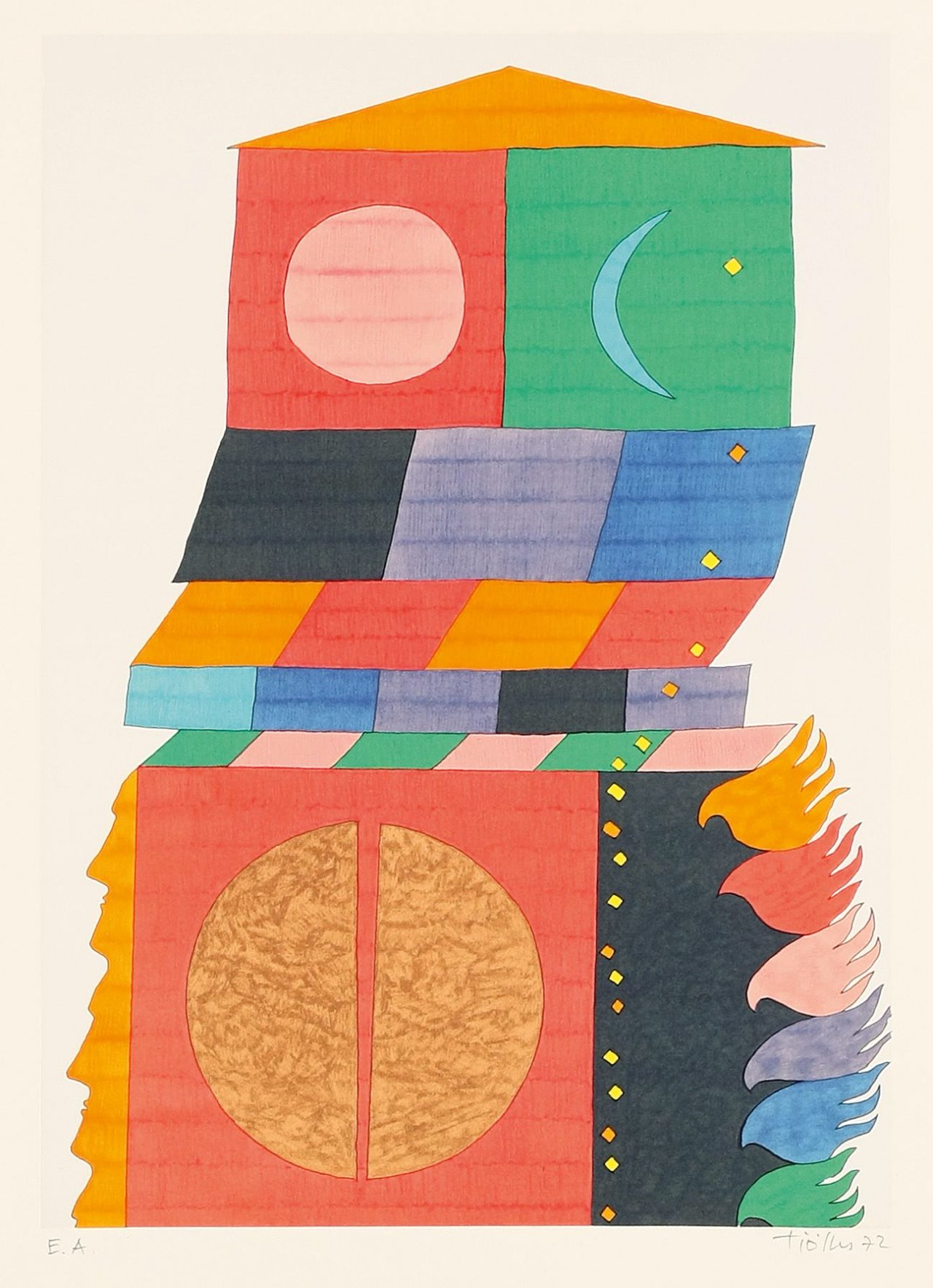 Auf diesem Bild ist das folgende Kunstwerk zu sehen: Heinz Trökes. Ohne Titel. 1972.