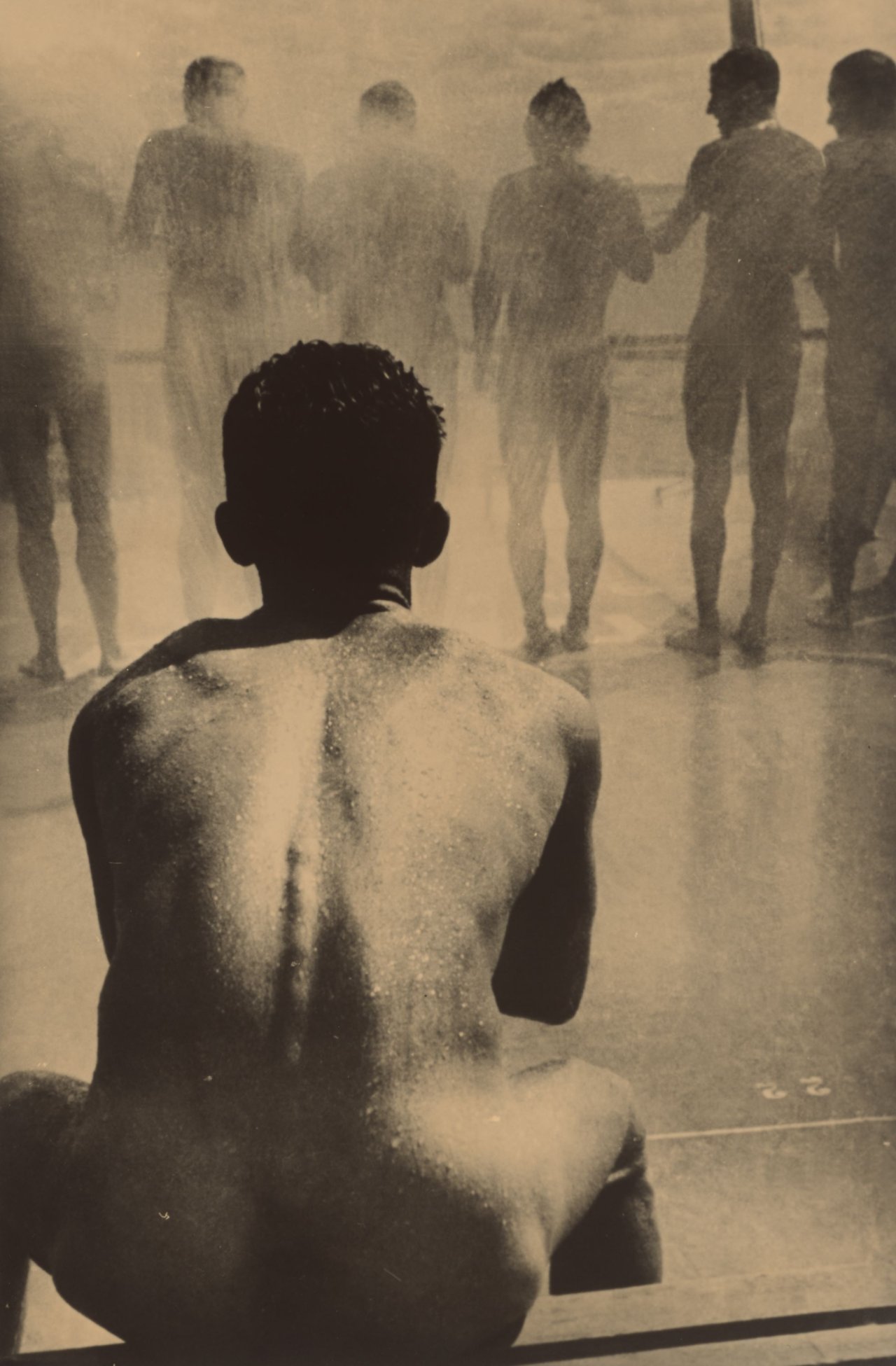 Auf diesem Bild ist das folgende Kunstwerk zu sehen: Boris Vsevolodovich Ignatovich. In der Dusche. 1935.
