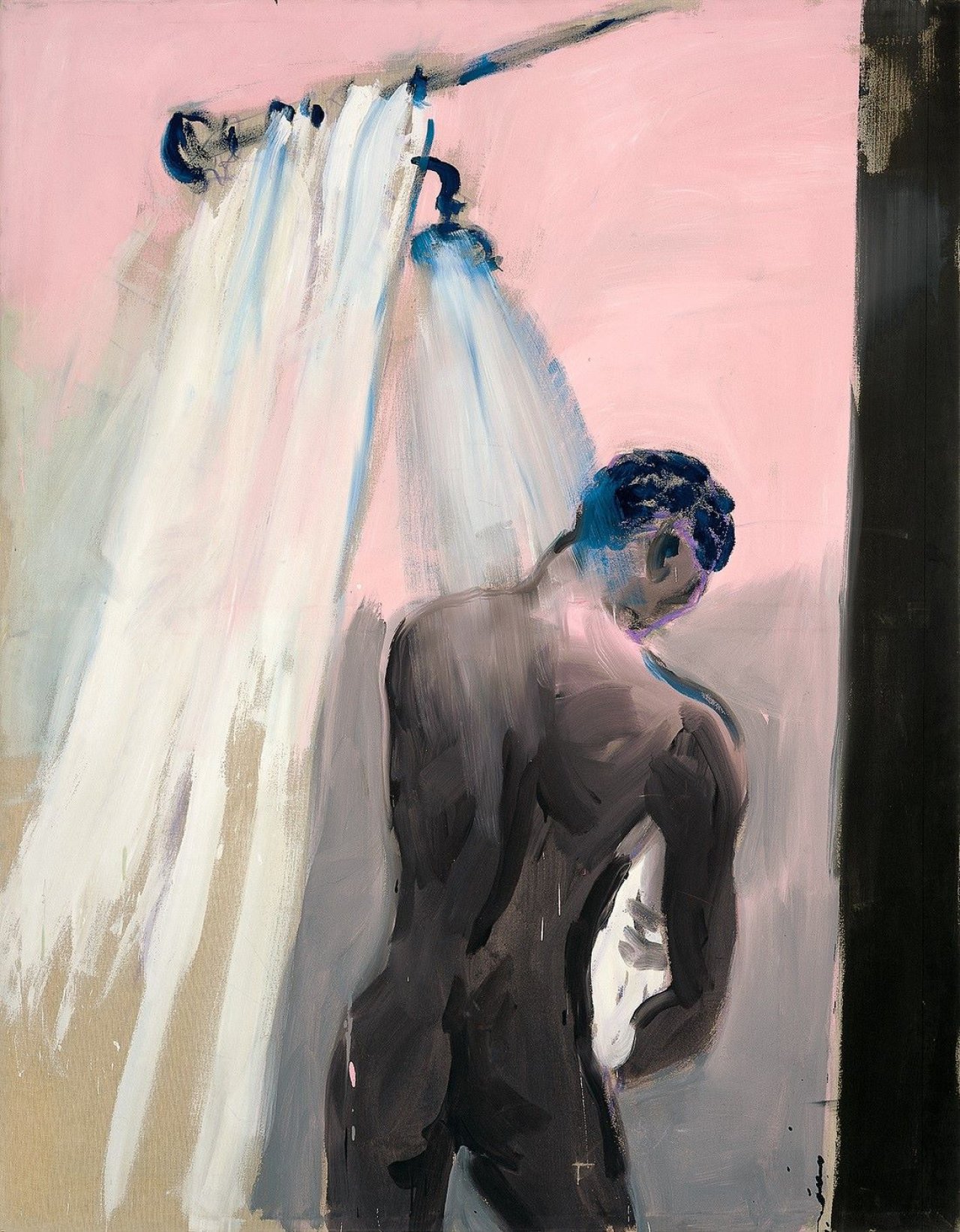Auf diesem Bild ist das folgende Kunstwerk zu sehen: Rainer Fetting. „Mann in Dusche“. 1980.