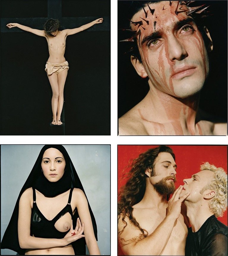 Auf diesem Bild ist das folgende Kunstwerk zu sehen: Bettina Rheims. Portfolio I.N.R.I. 1997.