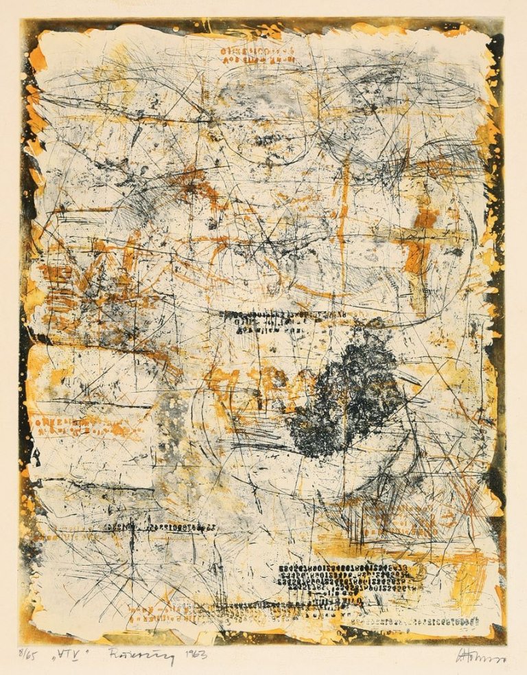 Auf diesem Bild ist das folgende Kunstwerk zu sehen: Gerhard Hoehme. „ATV“. 1963.