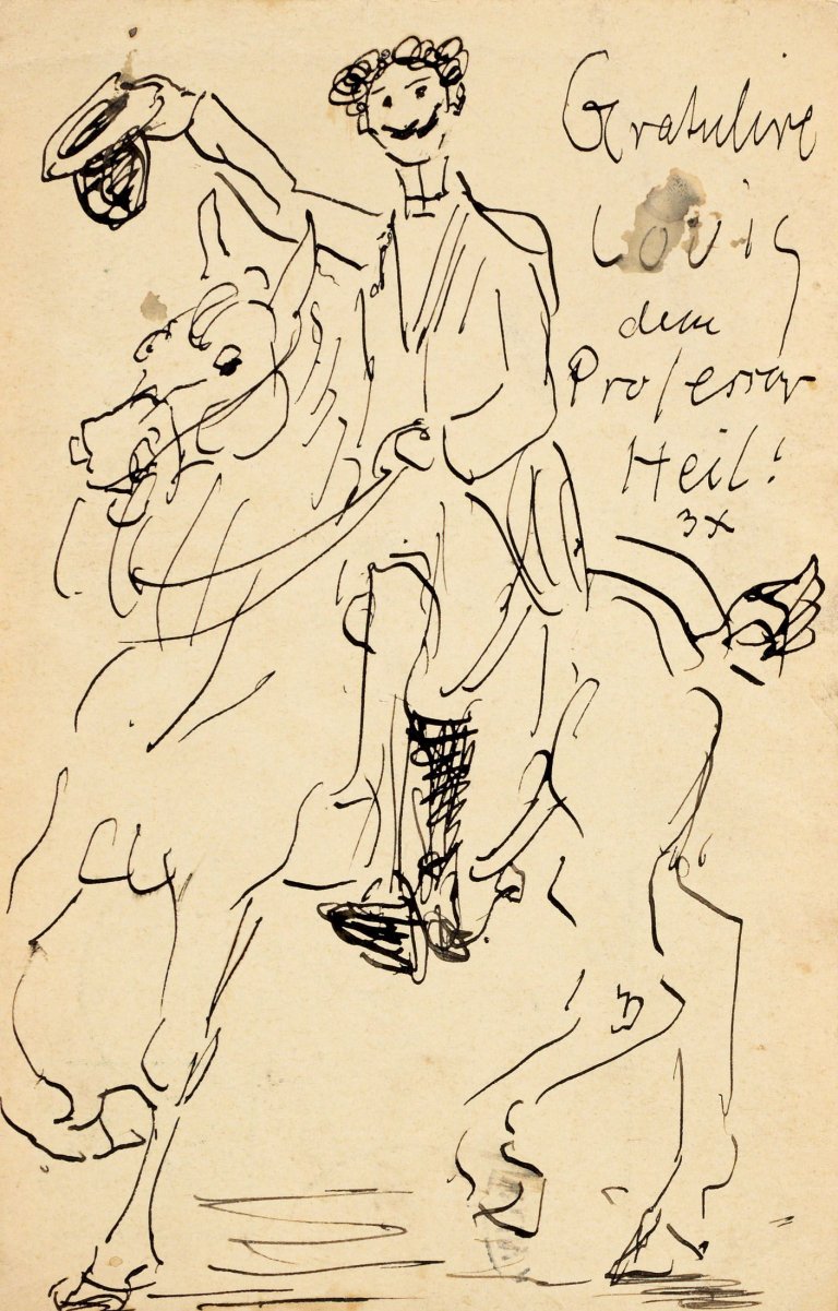 This picture shows the following artwork: Lovis Corinth. Grüßender Reiter. 1909.