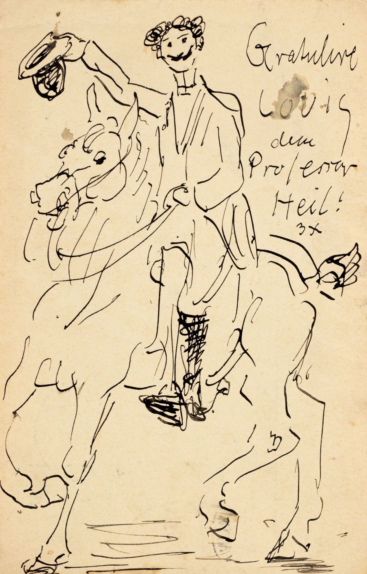 This picture shows the following artwork: Lovis Corinth. Grüßender Reiter. 1909.