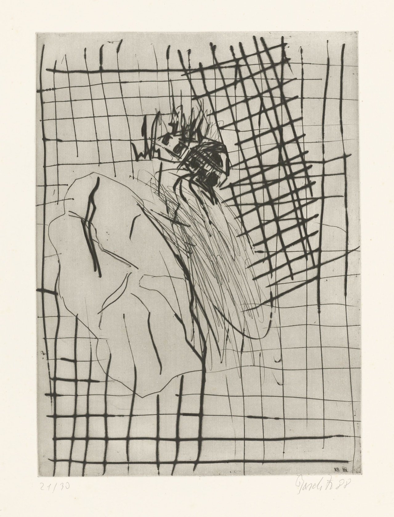 This picture shows the following artwork: Georg Baselitz. Das Haus . 1988.