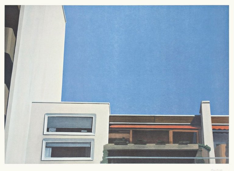 Auf diesem Bild ist das folgende Kunstwerk zu sehen: Eberhard Havekost. „Kabinen blau“. 2000.