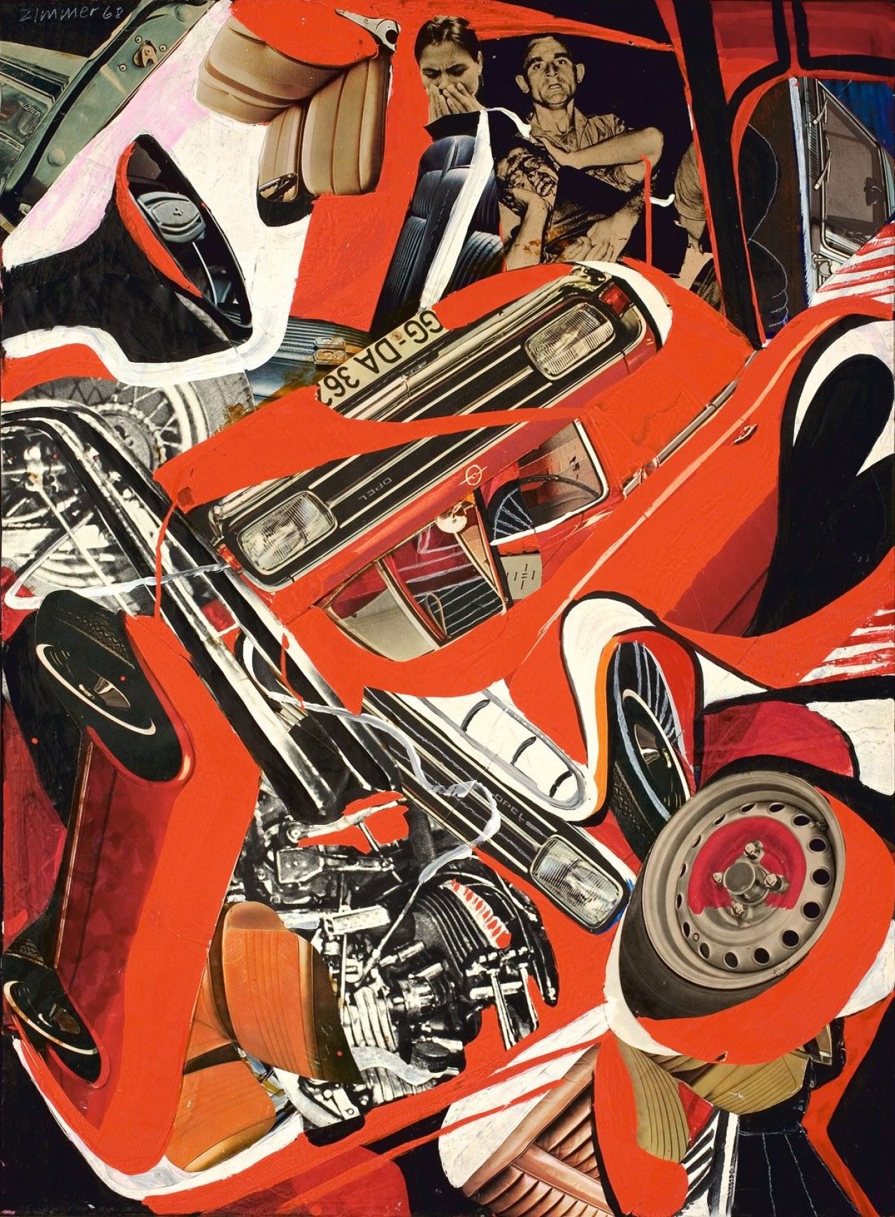 Auf diesem Bild ist das folgende Kunstwerk zu sehen: Hans Peter Zimmer. „Attentat“. 1968.