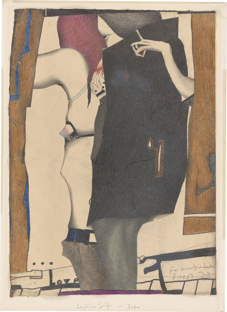 Auf diesem Bild ist das folgende Kunstwerk zu sehen: Horst Janssen. Ohne Titel (for amnesty international). 1969.