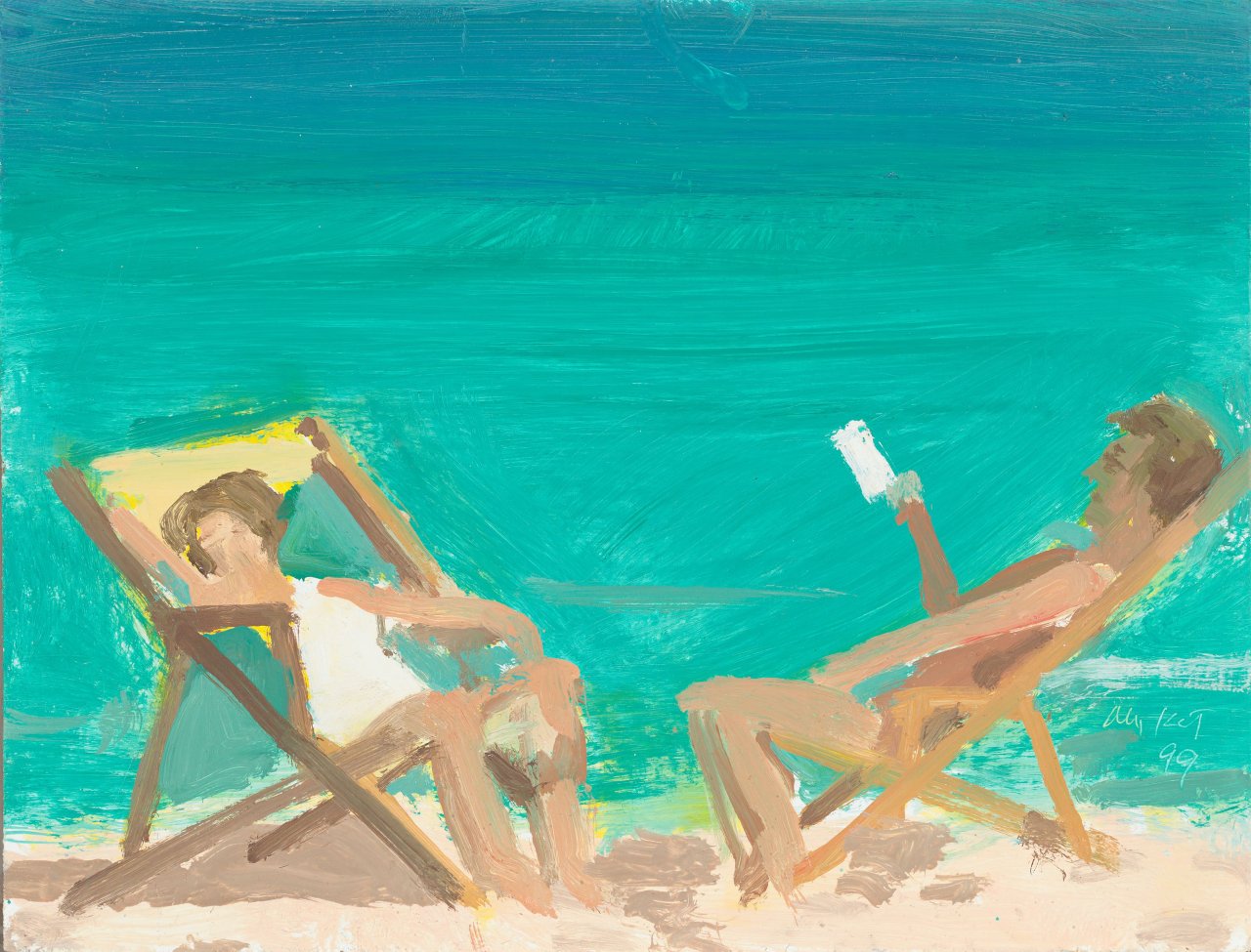This picture shows the following artwork: Alex Katz. „Vivien and Vincent at Playa del Carmen“. 1999.
