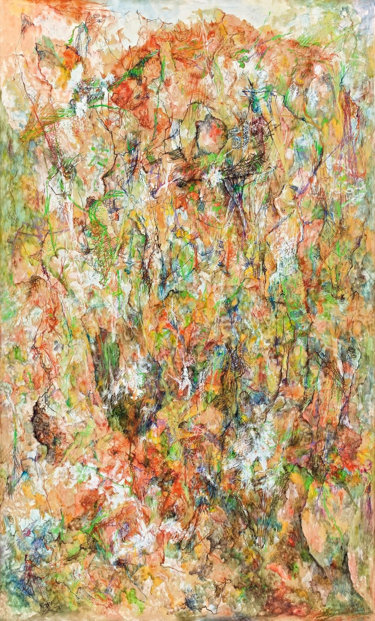 This picture shows the following artwork: Bernard Schultze. „Blumen-Getümmel“. 1988.