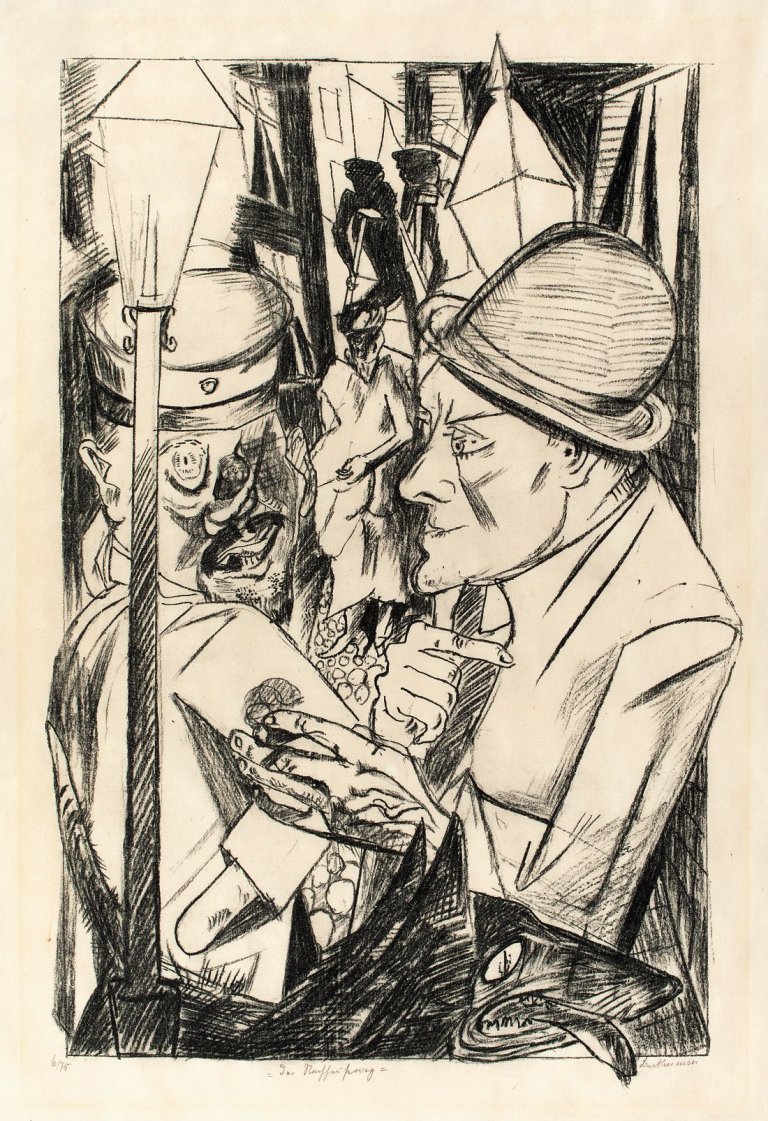 Auf diesem Bild ist das folgende Kunstwerk zu sehen: Max Beckmann. „Der Nachhauseweg“. 1919.