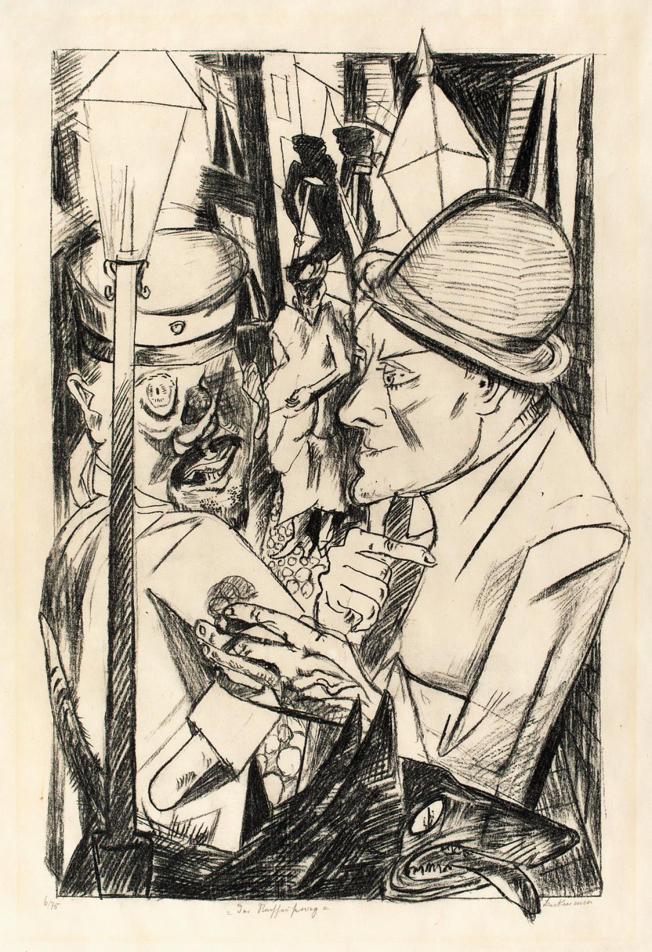 Auf diesem Bild ist das folgende Kunstwerk zu sehen: Max Beckmann. „Der Nachhauseweg“. 1919.