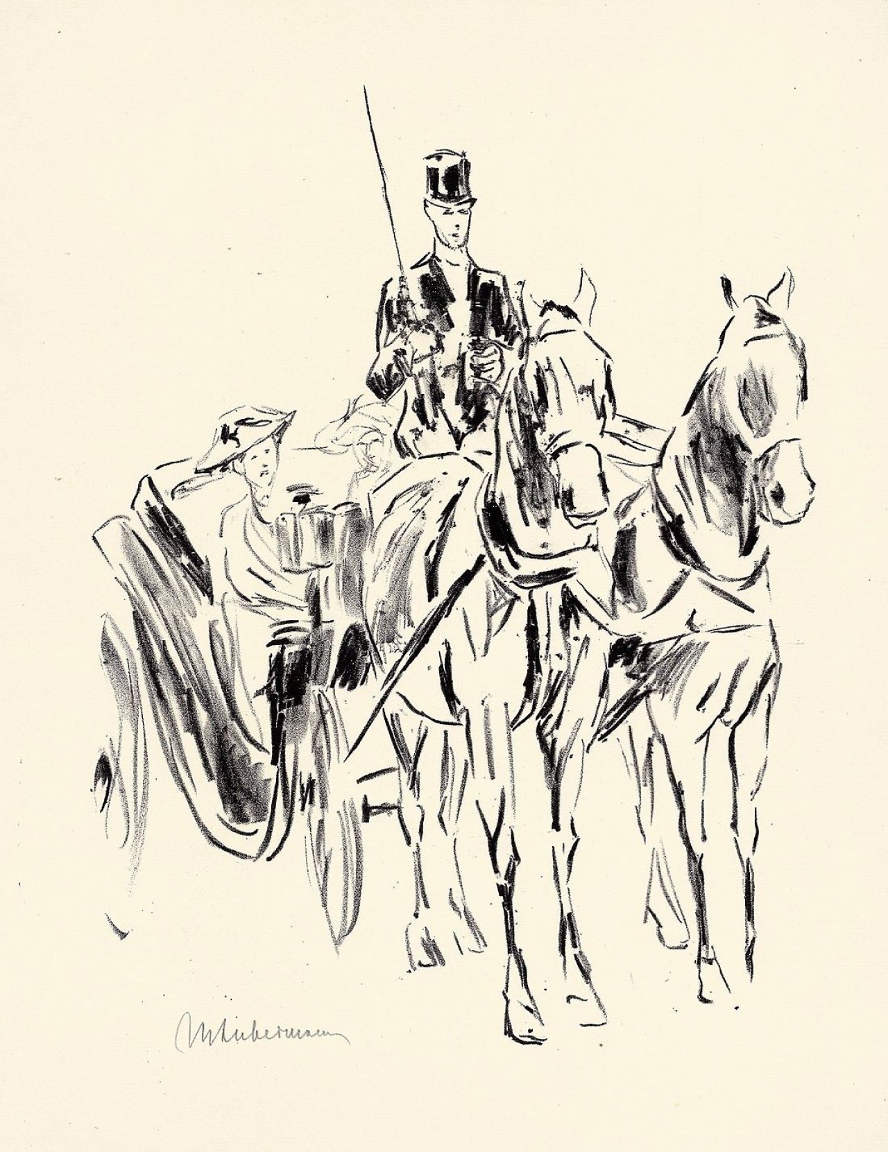 This picture shows the following artwork: Max Liebermann. „Die Kutsche“. 1914.