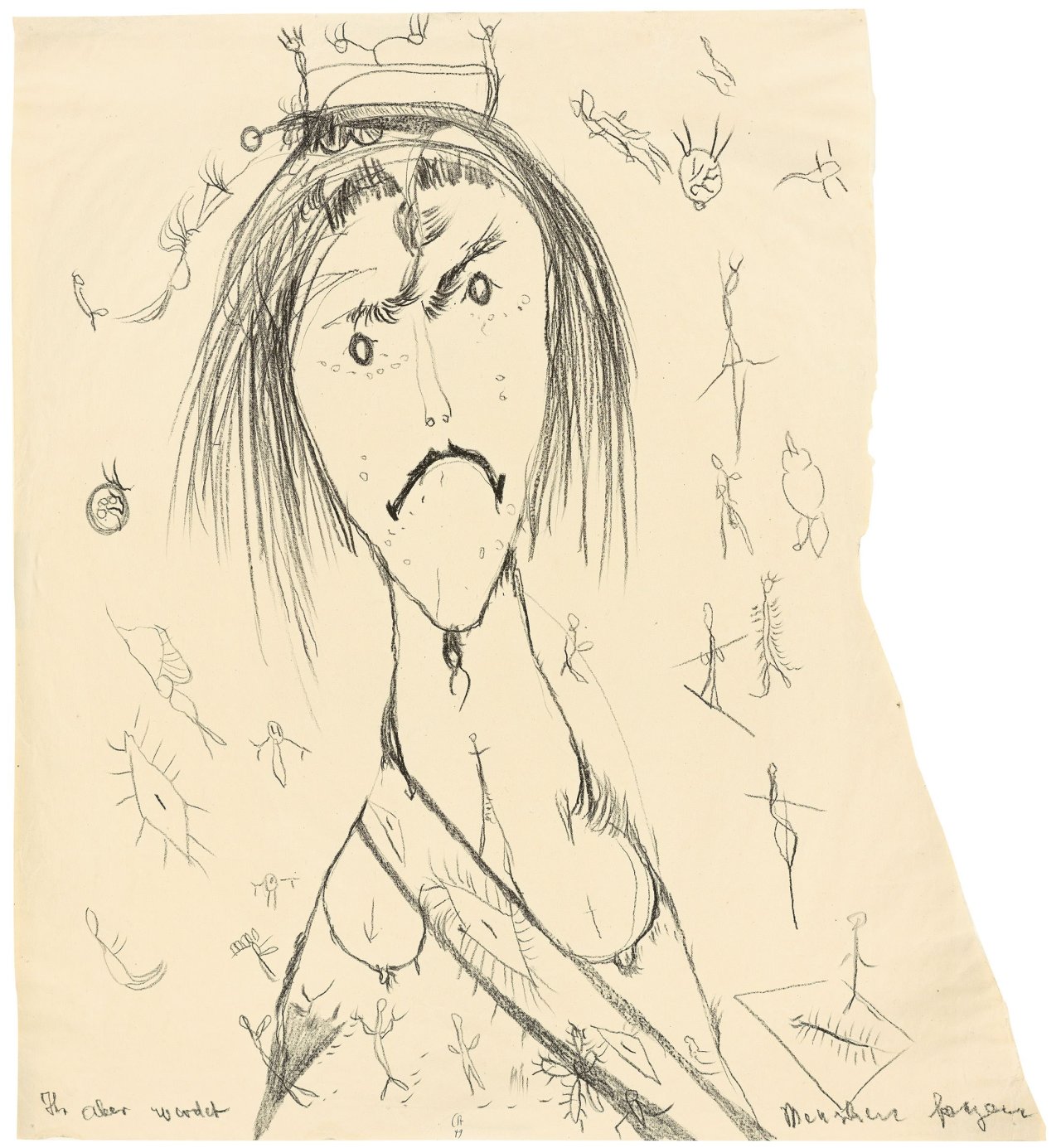 Auf diesem Bild ist das folgende Kunstwerk zu sehen: Gerhard Altenbourg. „Ihr aber werdet Menschen fangen“. 1949.