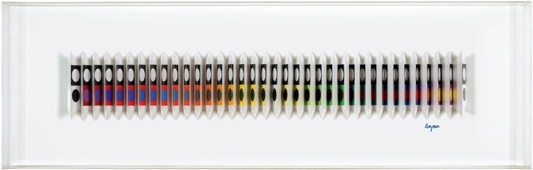 Auf diesem Bild ist das folgende Kunstwerk zu sehen: Yaacov Agam. „Hommage à Tandra“. 1983.