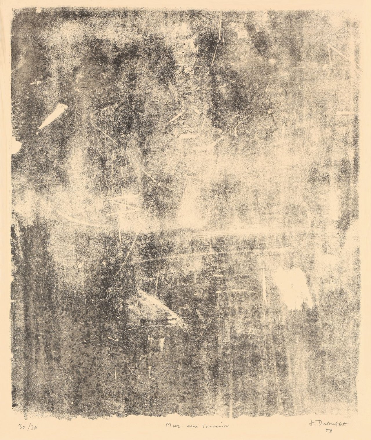 Auf diesem Bild ist das folgende Kunstwerk zu sehen: Jean Dubuffet. „Mur aux souvenirs“. 1958.