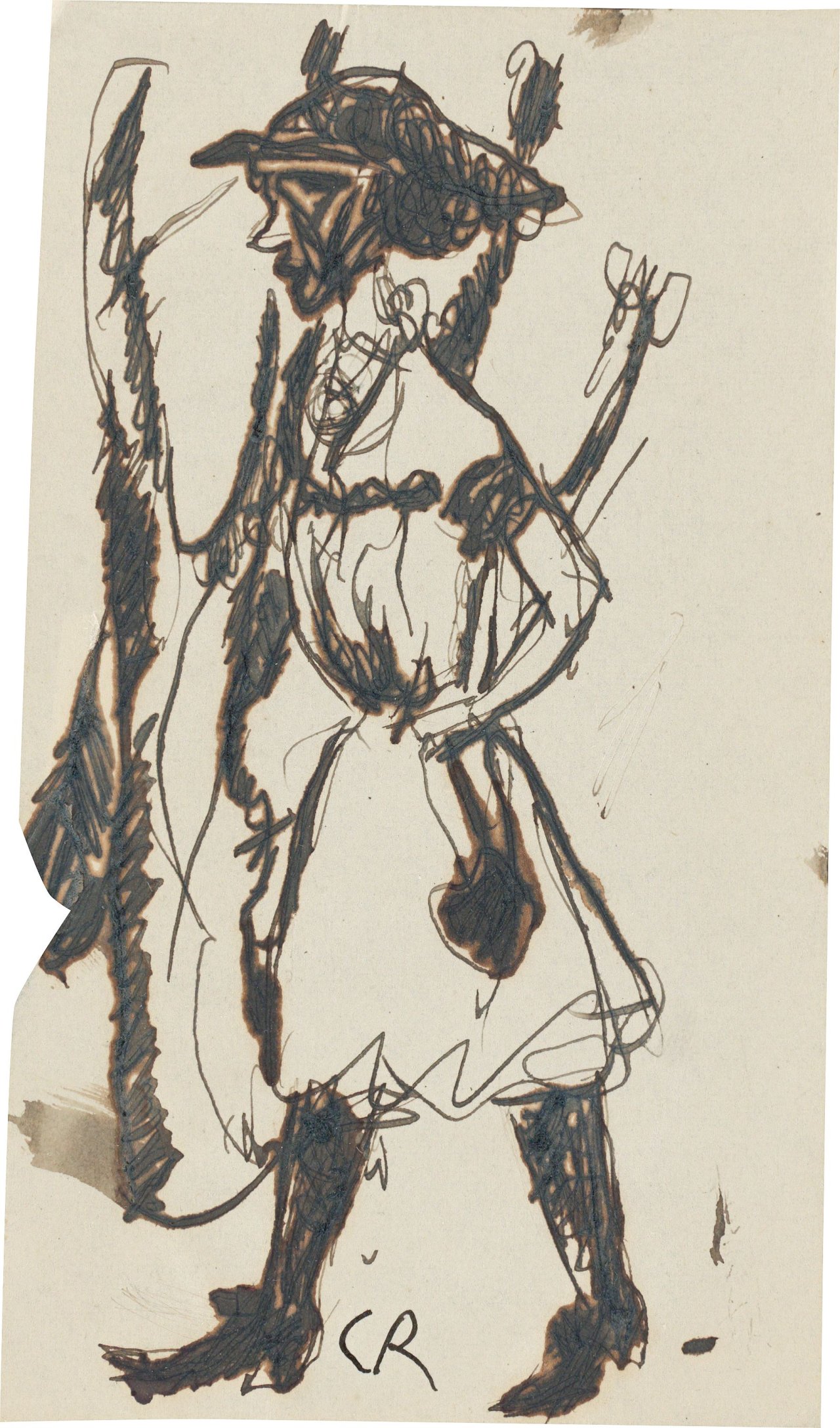 Auf diesem Bild ist das folgende Kunstwerk zu sehen: Christian Rohlfs. Schreitende. Um 1915.