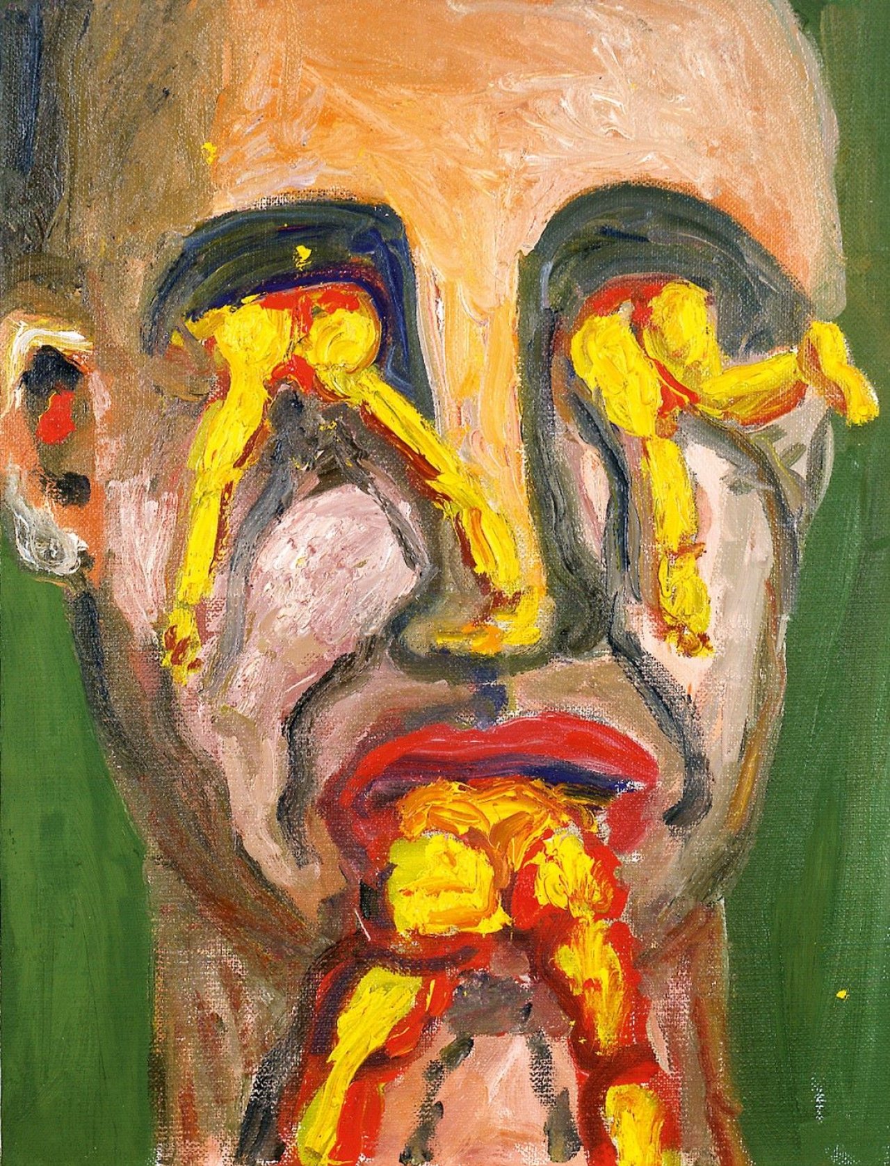 Auf diesem Bild ist das folgende Kunstwerk zu sehen: George Condo. Portrait with Yellow. 1983.